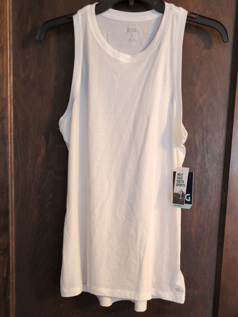 DSG White Athletic Sleeveless Muscle Tank